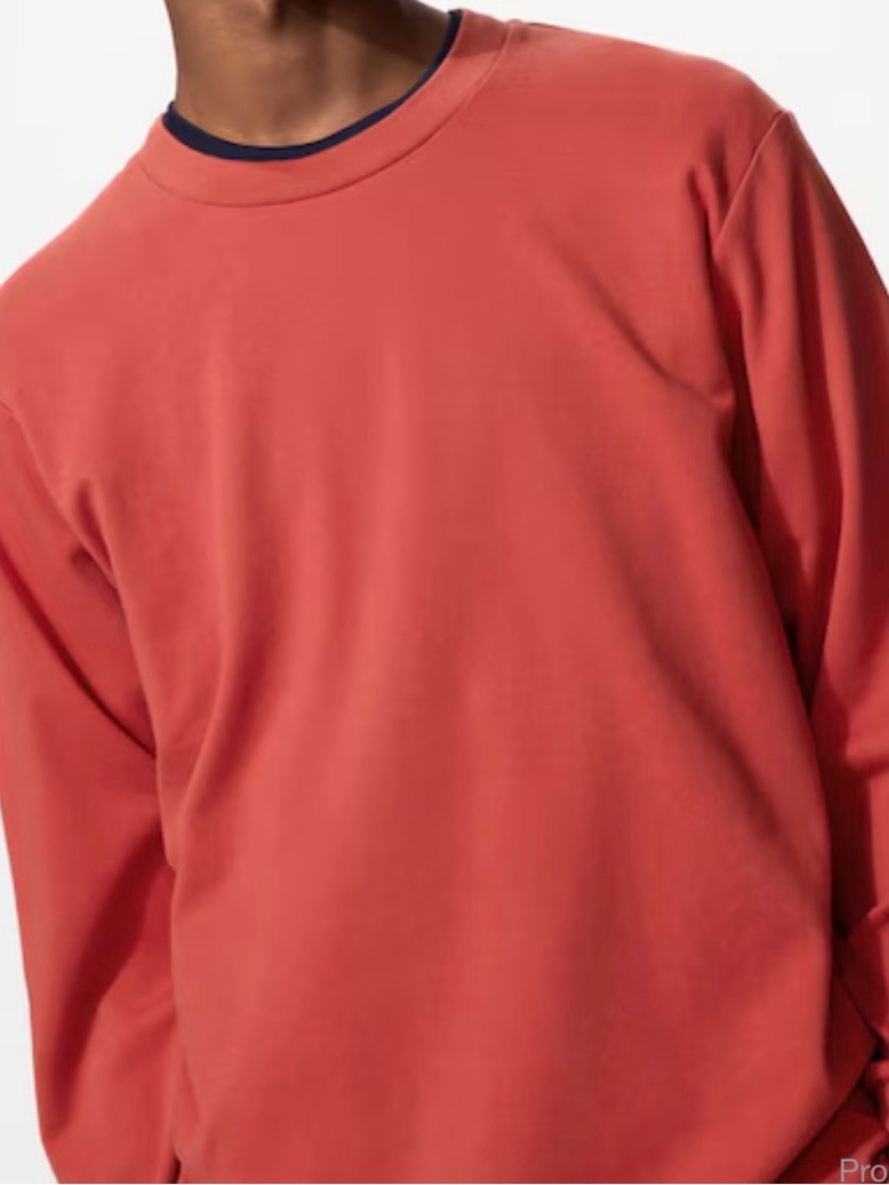 Uniqlo Men's Crewneck Sweater in Coral Red